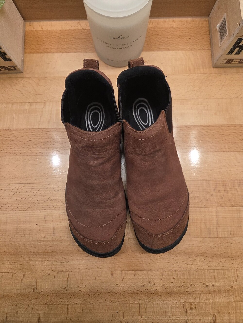KEEN CNX II Chelsea Boots Brown Leather Womens Size 8.5 - Picture 6 of 11